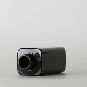 Wholesale plastic black shampoo square bottle with lotion pump