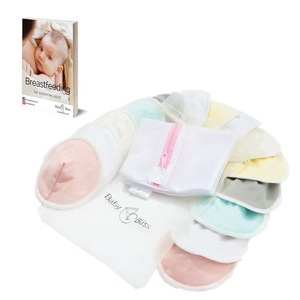 Wholesale Reusable Organic Bamboo Breast Nursing Pad Baby Washable Contoured Bra Pads With Bag