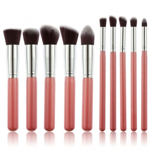 10pcs Makeup Brushes Set Tools Powder Foundation Eyeshadow Make Up Brushes Cosmetics Soft Synthetic Hair and Sponge