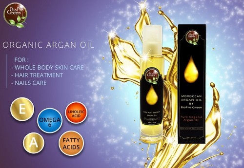 Natural argan oil for SPA benefits for hair and skin 100 % organic