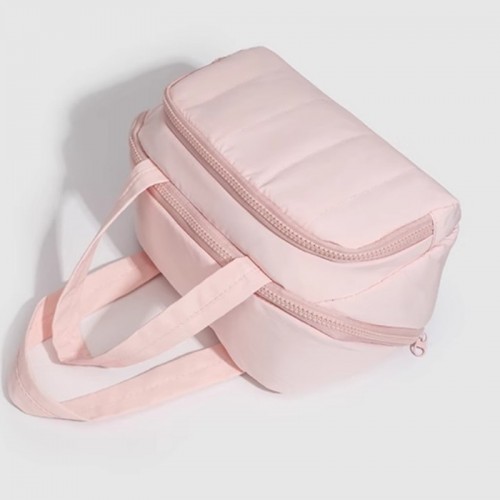 New Fashionable Travel Waterproof Pink Oxford Women's Cosmetic Makeup Case Large Capacity Toiletry Bag