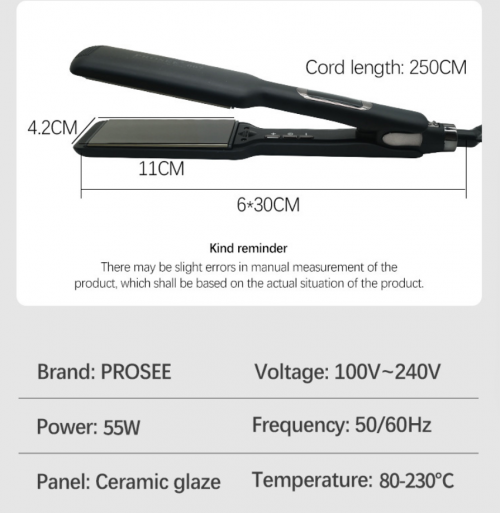 hair straightener MCH heating plate multi-stage temperature control universal voltage multi hair quality universal straight hair clip