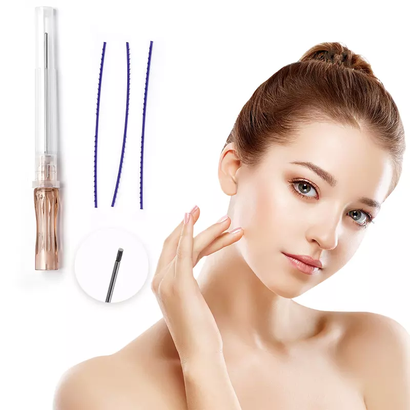 2022 Pdo Face Thread Lift Double Needle Eyebrow Lift Tightens The Skin