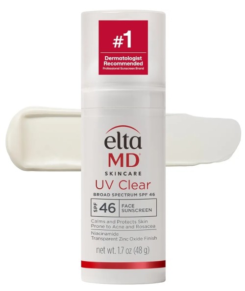 EltaMD UV Clear Face Sunscreen, Oil Free Sunscreen for Sensitive Skin with Zinc Oxide, Dermatologist