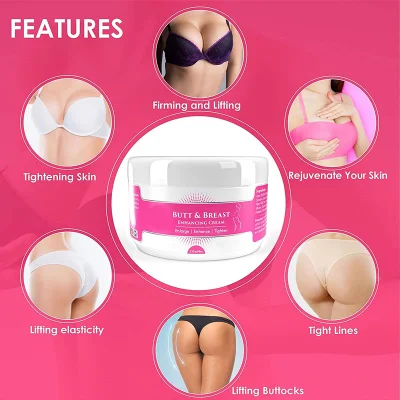 100% Natural Herbal Extracts Butt and Breast Enhancement Cream for Firming and Lifting Breast