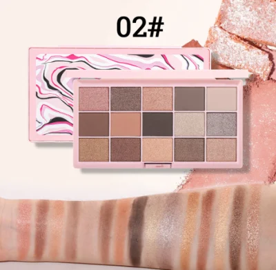 15 Color Matte Shimmer Eyeshadow Palette Makeup Pearlescent Matte Stage Makeup Sequin Eyeshadow