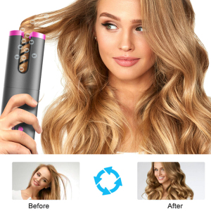 2021 hot sale amazon ceramic electric auto wireless cordless hair curler automatic hair curler hair curler