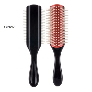 Amazon Hot Sell 2019 Personalized Nylon Bristles 9 Row Denman Hair Brush