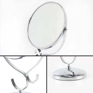 Amazon hot sells  room mirror 1x 3x double side two way magnifying glass round standing cosmetic makeup vanity table mirror