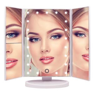 Beauty Rechargeable Custom Logo 20 LED Lighted Cosmetic Makeup Mirror With Light