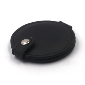 Black PU Leather Pocket Mirror Mini Mirror Compact