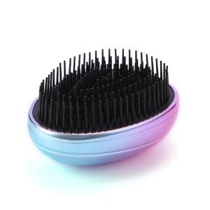 Cheap Custom Plastic Egg Comb Gradient Plating TT Comb Pocket Hair Comb Promotion Gift Pocket Hair Brush