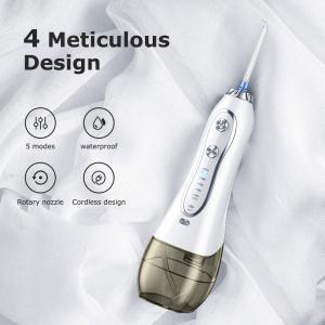 Cordless Portable 300ml Oral Irrigator USB Rechargeable Dental Water Flosser Jet Waterproof Irrigator Dental Teeth Cleaner