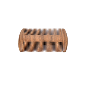 Customized Logo highest quality wood double sided sandalwood beard wooden comb