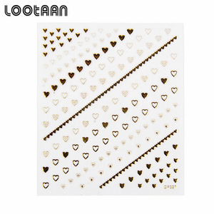 DIY Nail Supplies 2019 New Arrival  Custom 3D Nail Art Gold Design Nail Sticker Decoration