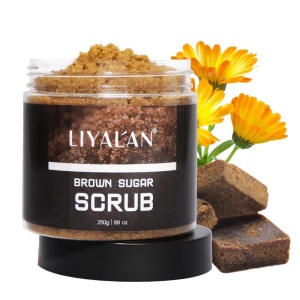 Dropshipping LIYALAN Private Label Natural organic whitening Exfoliation moisturizing body Brown Sugar Scrub