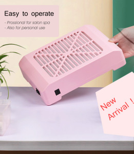 Dust Vacuum 24W/36W Strong Acrylic Pink Nail Dust Collector Rechargeable