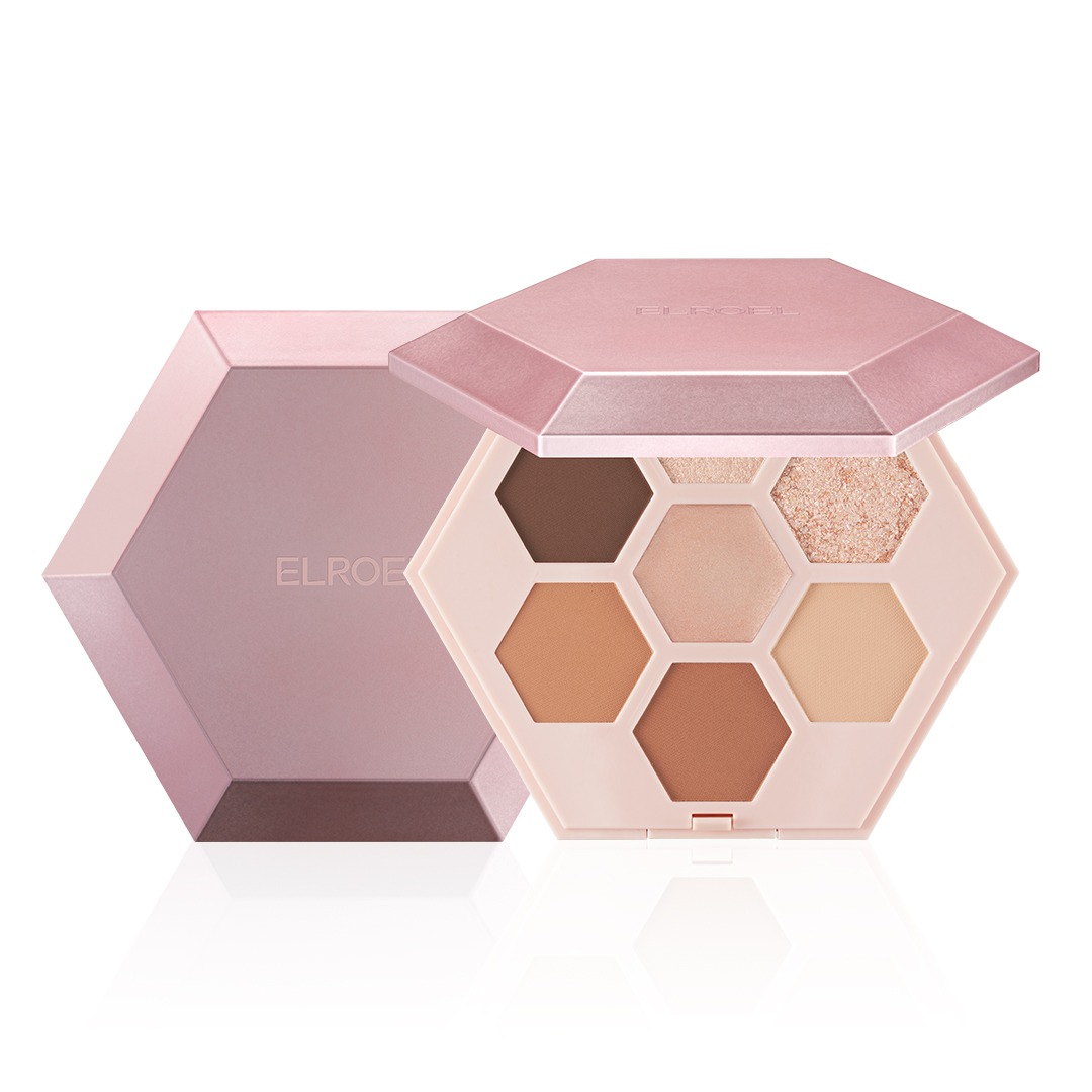 (ELROEL) BARELY MOOD SHADOW PALETTE 01 BROWN MAUVE 8.1g