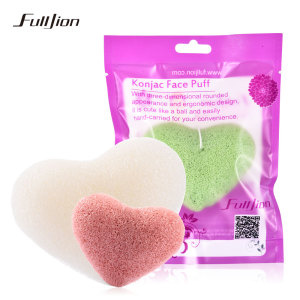 Fulljion Organic Konjac Sponge Face Exfoliating Sponge Esponja Facial Konjac Puff