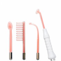 High frequency portable household electrotherapy stick 4-piece set red light beauty instrument high frequency facial wand