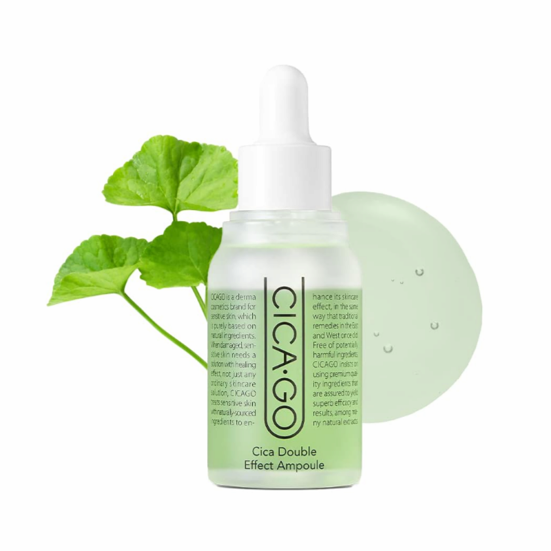 ISOI CICAGO Cica Double Effect Ampoule Soothing Faical Serum for Dryness and Irritation