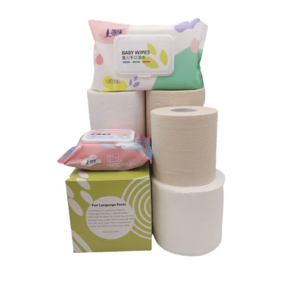 Manufacturer Premium 100% Pure Bamboo Toilet Paper Rolls with Paper Covers