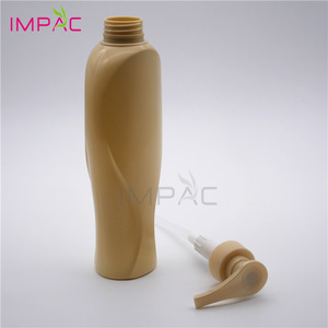 new design PET pump empty yellow plastic 400ml shampoo bottle