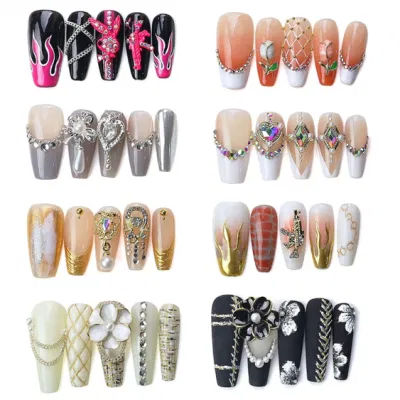 New Nail Decorations Tulip Nail Jewelry DIY Pointed Bottom Shaped Diamond Alloy Accessories