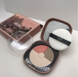 Nordic Setting Powder 3 In 1 Mineral Blush Makeup Palette Face Cheek Blusher Shading Powder Contour Natural Pink Cosmetic