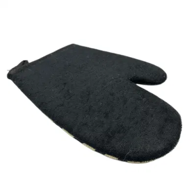 OEM Design Colored Hemp Black Bath Glove Mitt Scrubber Sponge for Men
