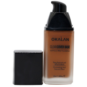 OKALAN O002 Long lasting Concealer Foundation Makeup Liquid Glass Bottle Foundation Cream Natural Effect Makeup Foundation