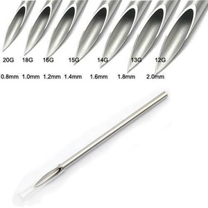 Piercing Needles Sterile Disposable Tattoo Needles for Nose Ear Lip Eyebrow