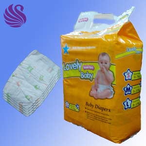 Printed feature 100% USA fluff pulp material disposable baby diaper / Good price disposable unsex baby nappies/ Sample & OEM
