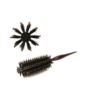Professional Hairdresser Wood Rolling Bristle Round Hair Brush