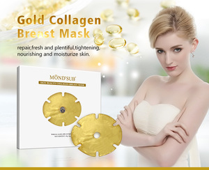 Professional skin care formula gel anti-aging custom firming masks white lifting gold collagen crystal breast mask