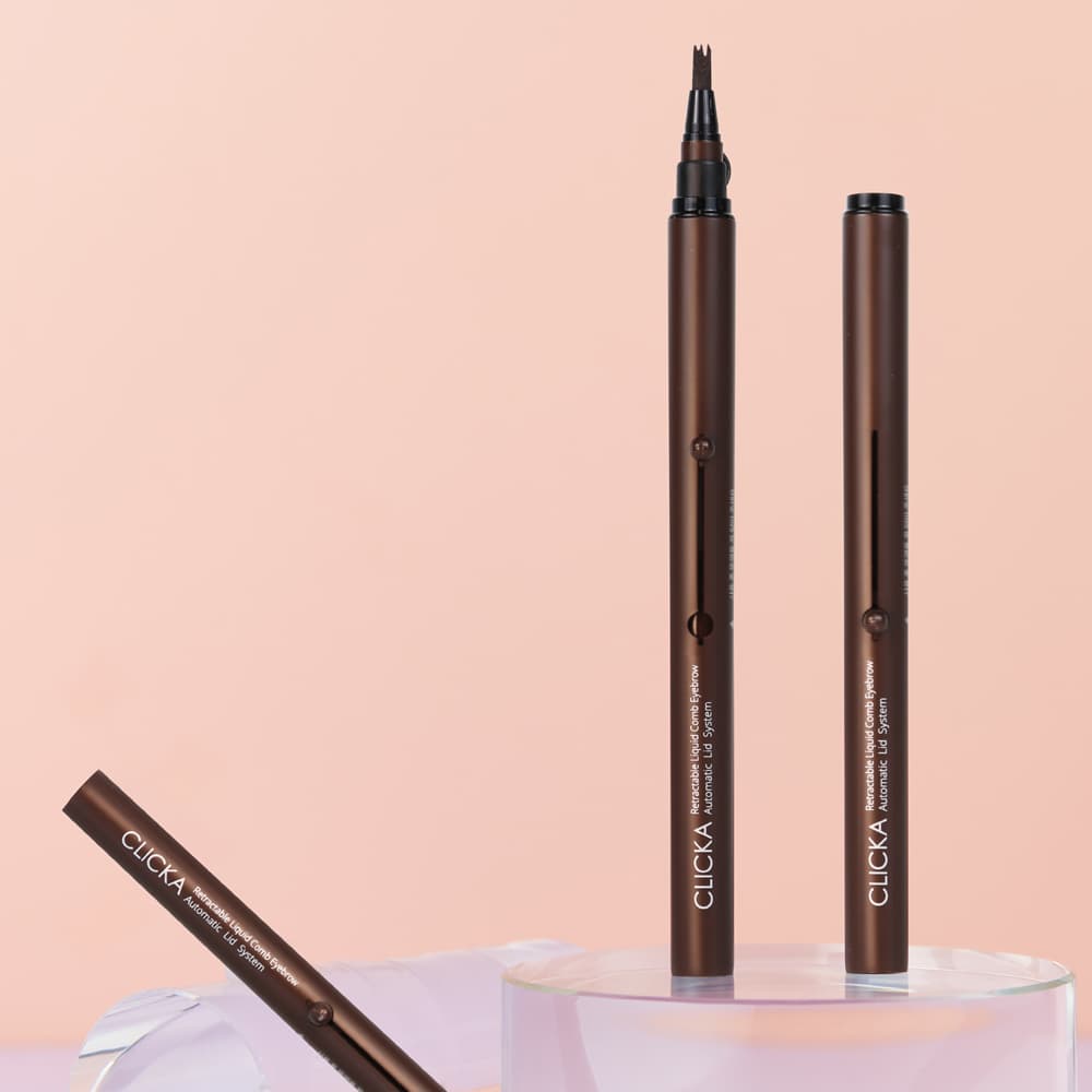 Retractable Automatic Lid Liquid Comb Eyebrow