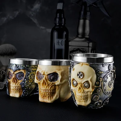 Shaving Beard Brush Skull Hair Shave Metal Handle Razor Brush