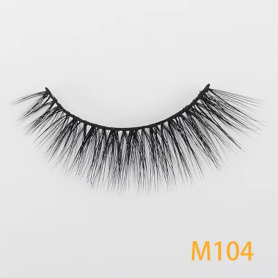 Silk Strip Eyelashes False Eyelashes Biodegrable Plant Fiber Faux Mink with Private Label Box Packaging