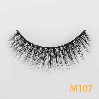 Silk Strip Eyelashes False Eyelashes Biodegrable Plant Fiber Faux Mink with Private Label Box Packaging