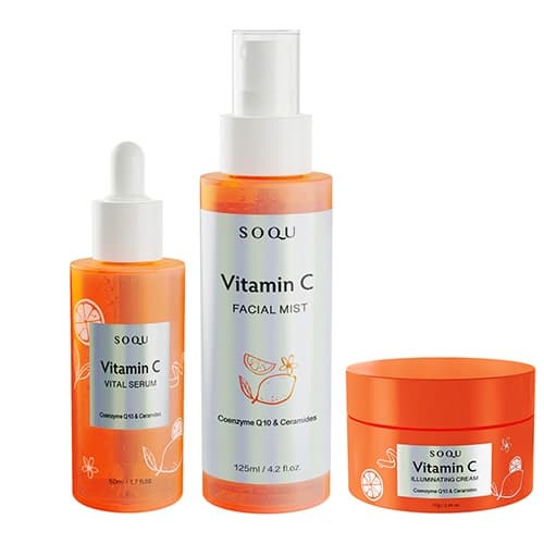 SOQU Vitamin C Line (Mist, Cream, Serum, Cleanser)