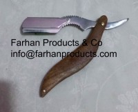 Straight Shaving Razor with wooden Handle / Straight Shaving Razor Blade /Stainless steel Barber