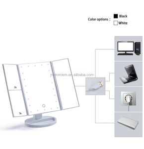 Trifold Table Led Lighted Makeup Mirror