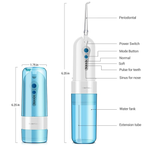 Water Flosser 200ML Cordless Oral Irrigator IPX7 Waterproof 4 Mode Dental Flosser Teeth Clean