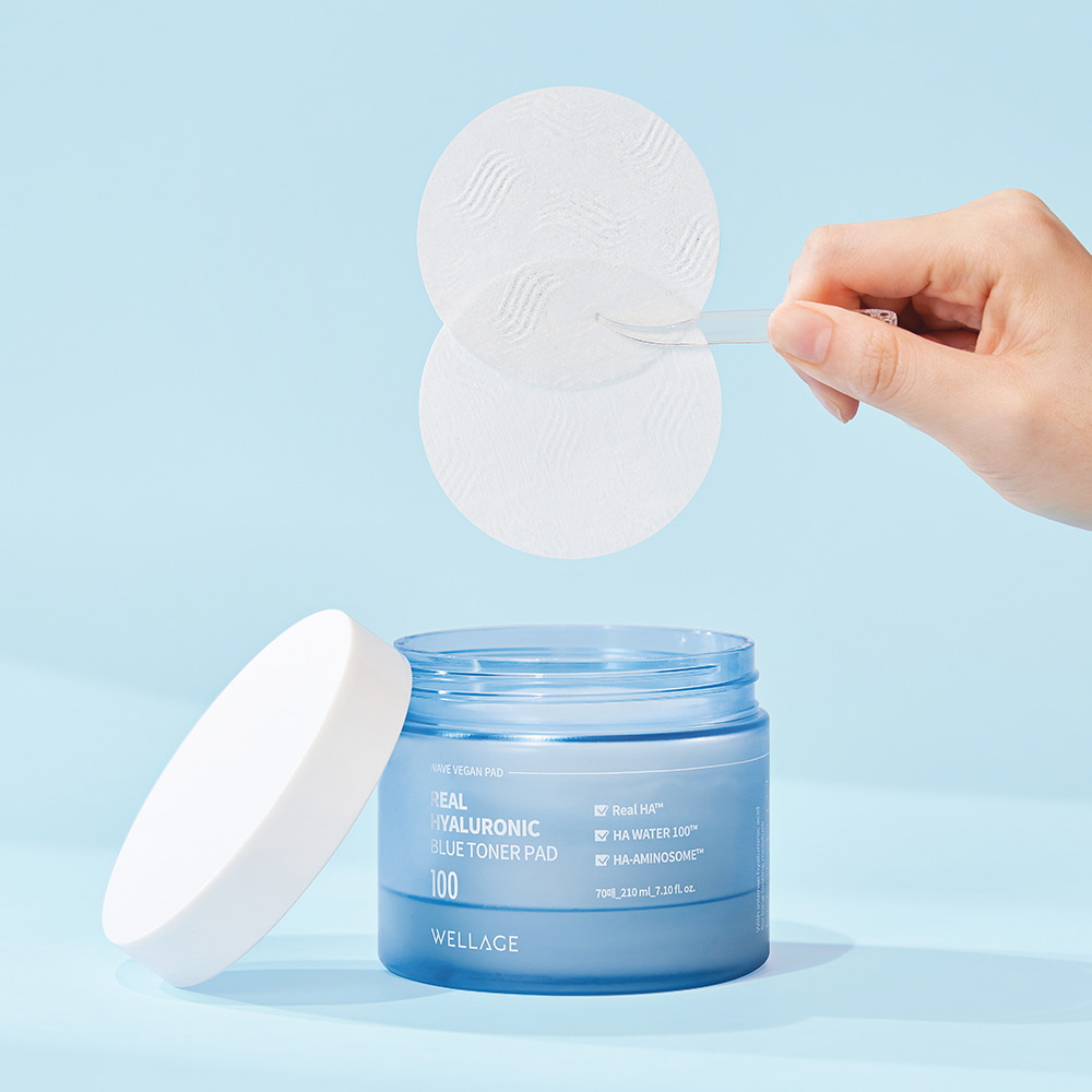 (Wellage) Real Hyaluronic Blue Toner Pad 210ml
