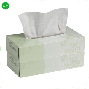 White 2 Ply Flat Box Facial Tissue