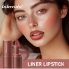 Wholesale Lakerain Durable Waterproof Easy to Color Non Drying Lip Line 2-in-1 Pointed Velvet Matte Lipstick