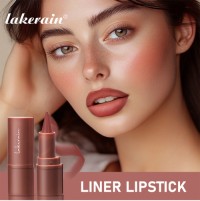 Wholesale Lakerain Durable Waterproof Easy to Color Non Drying Lip Line 2-in-1 Pointed Velvet Matte Lipstick