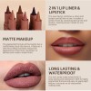 Wholesale Lakerain Durable Waterproof Easy to Color Non Drying Lip Line 2-in-1 Pointed Velvet Matte Lipstick