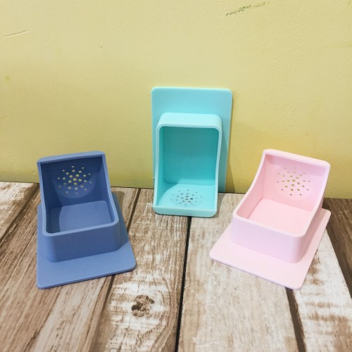 Stick-On Wall Mount Makeup Blender Display Rack Beauty Sponge Holder