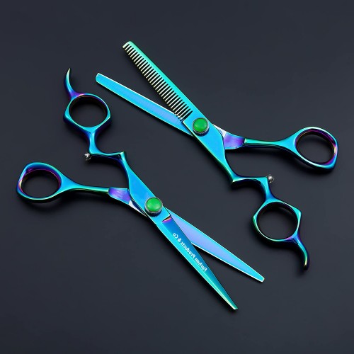 Hair Cutting Scissors Professional 5.5"Small Barber Shear Hairdressing Scissors Haircut Tools Salon Razor Edge with Adjustable